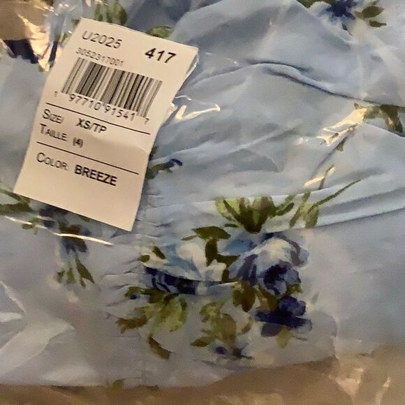 The Childrens Place Floral Blue Dress Sz 4 - Picture 5 of 5